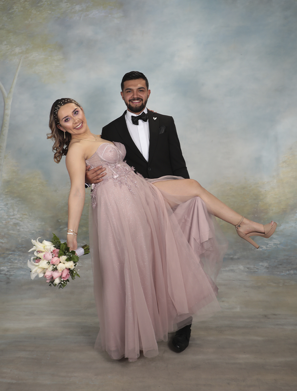 Just married couple portrait